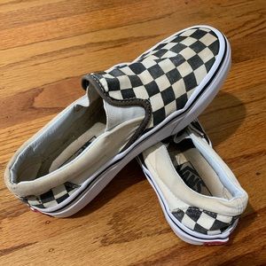 vans checkered slip-ons